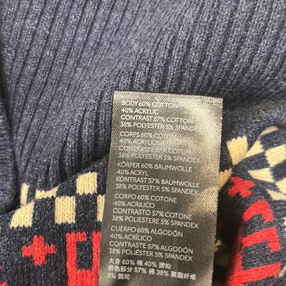 We the free blue and red buttoned sweater size small - Picture 9 of 9